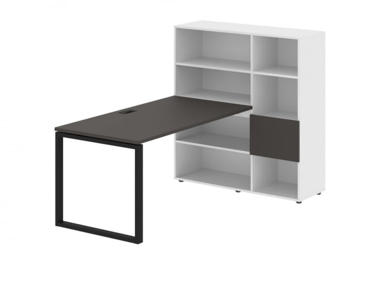 Рабочая станция EDIS EQRST 1215 Мокко Черный Белый_0