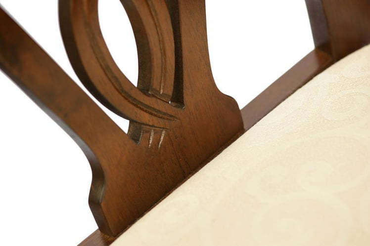 Стул Афродита/ Aphrodite дерево гевея, 46х54х99см, Cappuchino , ткань кремовая с рисунком (3321)_4