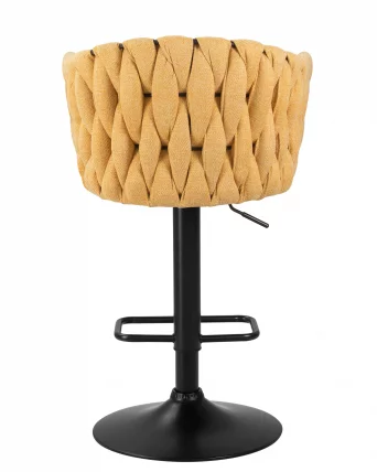 Стул барный DOBRIN LEON Желтая ткань LAR 275-8_4