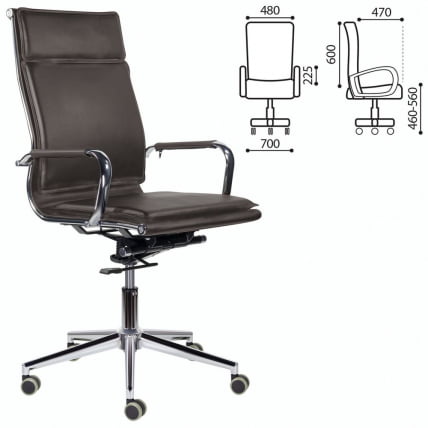 Кресло офисное BRABIX PREMIUM Kayman EX-532 Темно-коричневый_0