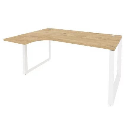 Стол эргономичный левый на О-образном м/к ONIX O.MO-SA-4L Тиквуд Светлый/Белый_0