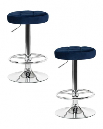 Табурет барный DOBRIN BRUNO (синий велюр (MJ9-117)) 2 шт_0
