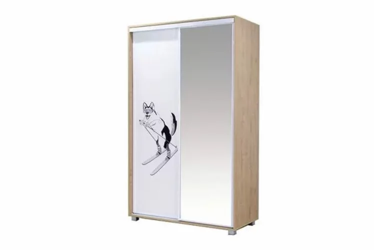 Шкаф-купе Хаски 23 Дуб Ирландский Белый_0