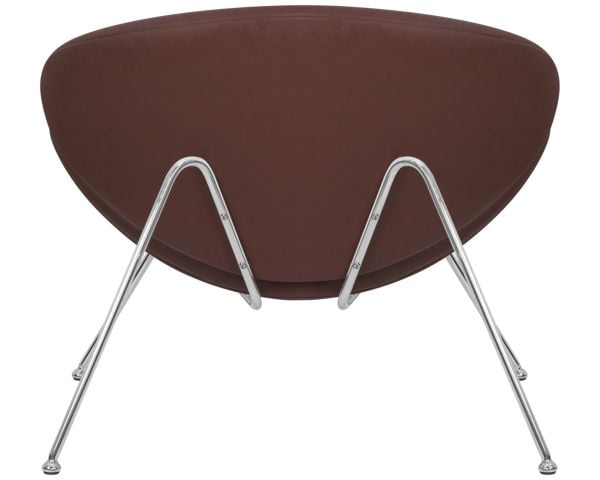 Кресло дизайнерское DOBRIN EMILY (коричневый винил YP5, хромированная сталь) 2 шт_6