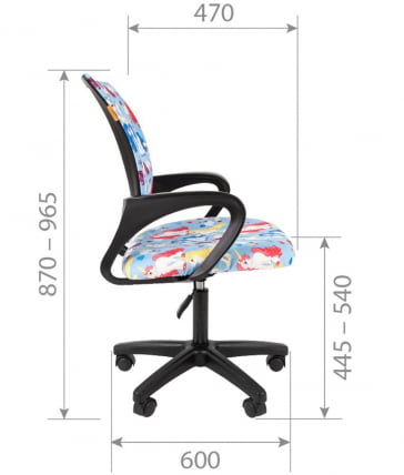 Детское кресло CHAIRMAN KIDS 103 LT black Единороги_3