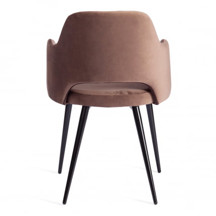 Кресло VALKYRIA 2 (mod. 718) ткань/металл, 55х55х80 см, высота до сиденья 48 см, коричневый barkhat 12/черный_3