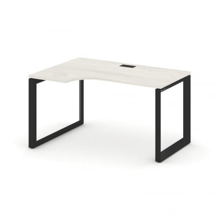 Стол рабочий эргономичный Стайл Проджект СН-59О.СПА-021(Л) Дуб Наварра/Металл Черный/Черный Заглушка / SN-59O.SPA-021(L)_0