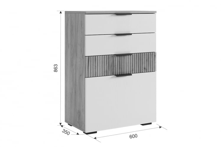 Гостиная ГК03Бери дуб крафт золотой/белое дерево_4