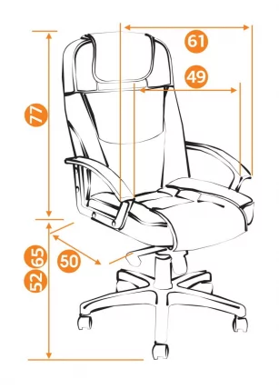 Кресло руководителя Bergamo (коричневая 36-36)_6