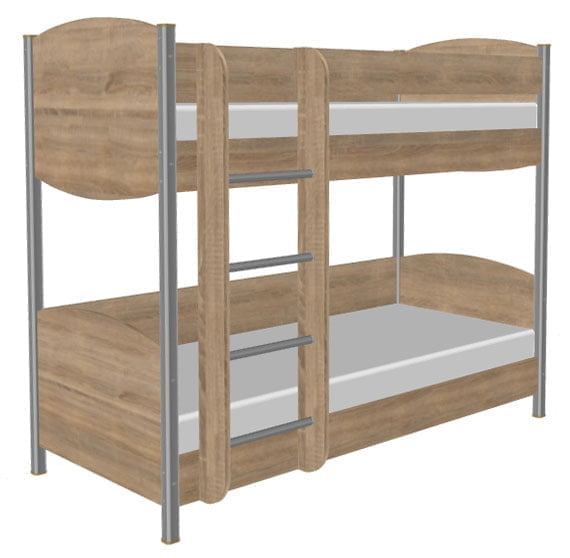 Кровать двухъярусная КР-123 СН Дуб сонома_0
