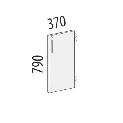 Дверь с замком правая Альфа 64.68 Дуб Кронберг_1