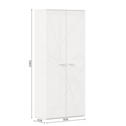 Шкаф двустворчатый Милтон ЛД 537.020.000 Белый_3