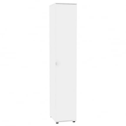 Шкаф распашный Алиса(H1) 2230х400х540 с торцевой ручкой (Белый)_0