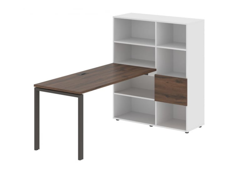 Рабочая станция EDIS EURST 1115 Дуб Денвер темный Мокко Белый_0