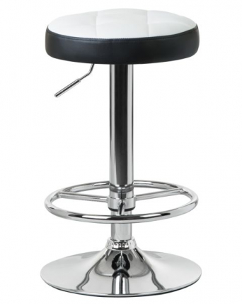 Табурет барный DOBRIN BRUNO (бело-черный) 2 шт_1