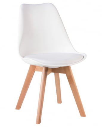 Стул обеденный DOBRIN JERRY SOFT (ножки светлый бук, цвет сиденья белый (W-02)) 4 шт_1