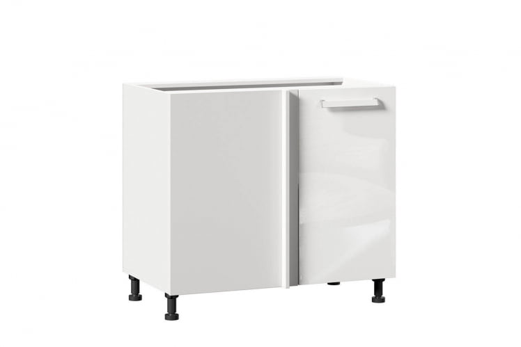 Тумба кухонная угловая 1000 Герда ЛД 272.215.000 Белый/Белый глянец_0