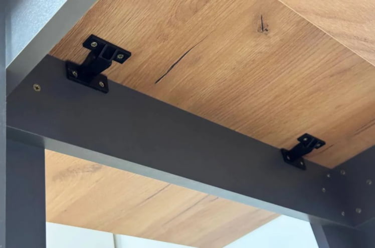 Стол обеденный раздвижной Цезарь дуб крафт золотой/графит_11