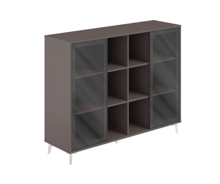 Шкаф средний с нишей (стекло) Sirio SR.323.WF.WF.GLB Вольфрам_0