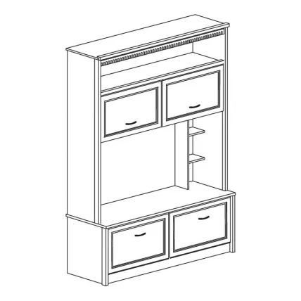 Шкаф многоцелевой Лючия 188 Дуб Оксфорд_1