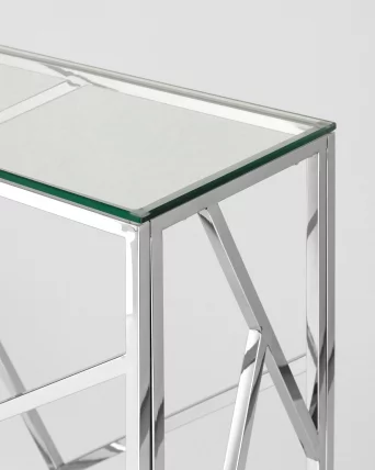 Консоль АРТ ДЕКО 115x30 Серебро_4