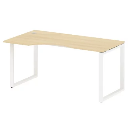 Стол криволинейный левый на О-образном м/к METAL SYSTEM БО.СА-1 Л Акация/Белый_0