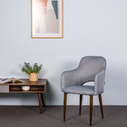 Стул с подлокотниками Ledger Сканди Грей Торех_5