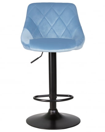 Стул барный DOBRIN LOGAN BLACK Ппудрово-голубой велюр MJ9-74_5