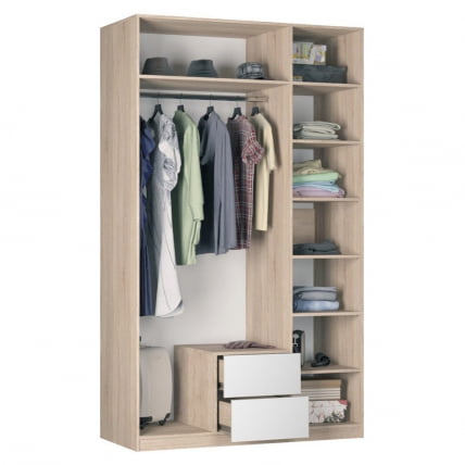 Шкаф распашный R-230х135х60-2-PO(Белый)_1