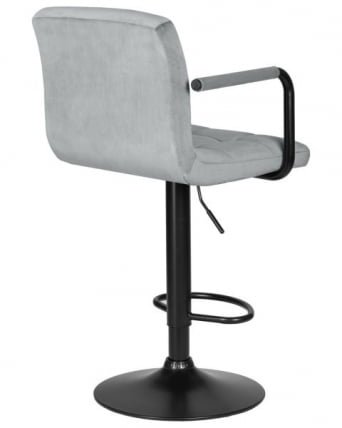 Стул барный DOBRIN KRUGER ARM BLACK (серый велюр (MJ9-75)) 2 шт_4