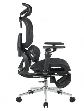 Кресло офисное ТопЧаирс Продиги с оттоманкой черный / TopChairs Prodigy_3
