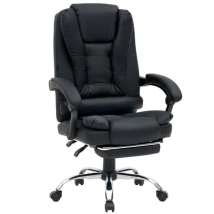 Кресло офисное с функцией вибромассажа CROMEX (КРОМЕКС) Chill MS-005 экокожа черное_0