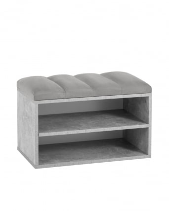 Обувница Хольст серая велюр Серый_0