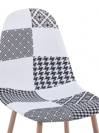 Стул Валенсия пэчворк Черно-белый_6