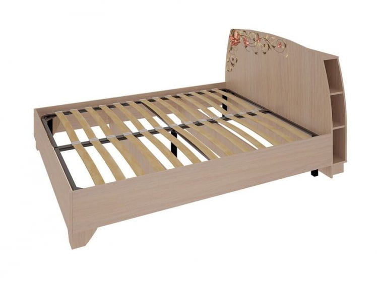 Кровать Виктория-2 1.6 С матрасом Дуб Млечный_0