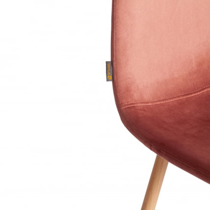 Стул BREEZE (mod. JSC-58) Велюр/металл , 44 х 53 х 86 см, Coral (коралловый) HLR44 / натуральный_7