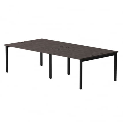 Бенч-система на 4 места на металлокаркасе, опоры 45 гр Everprof EVO 254S015 (2360) Дуб Пасадена Черный_0