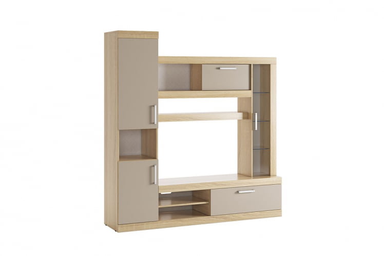 Стенка для гостиной Макси К1 дуб сонома/имбирь_1