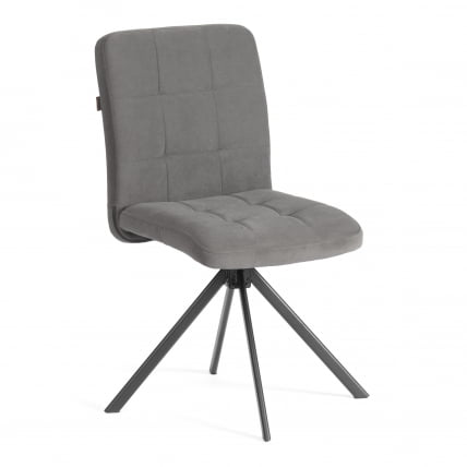 Стул обеденный Medeo поворотный механизм 360, велюр, серый, 29_0