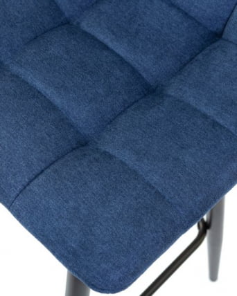 Стул барный DOBRIN NICOLE (черные матовые ножки, синяя ткань (UF860-14B)) 2 шт_9