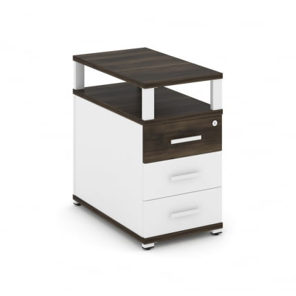 Тумба приставная с 3-мя ящиками и надставкой CONCEPT CN.TGP-001 B/W Дуб Мали Белый бриллиант Белый_0