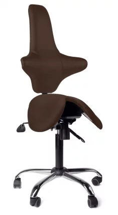 Кресло-седло со спинкой EZSolo Back Коричневый_0