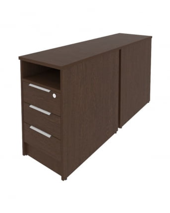 Тумба приставная двойная Metal System Б.ТП-2 Венге/Белый_0