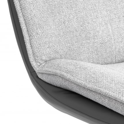 Кресло лаунж Cosmo велюр/букле (HYP)/экокожа, светло-серый/графит_6