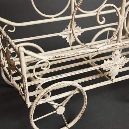 Цветочница Secret de Maison CARRIAGE (mod. PL08--6954) металл, 40х23х55см, Античный белый (Antique White)_12