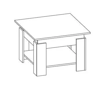 Стол журнальный SN045 Дуб молочный/Венге_1