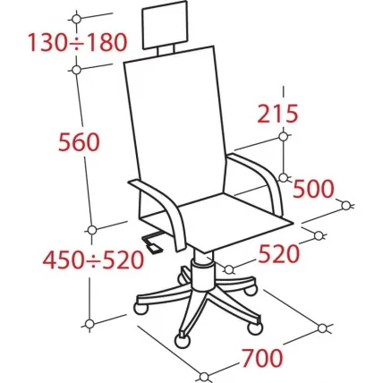 Кресло руководителя EChair-PICASSO-E 322023 Черное_4
