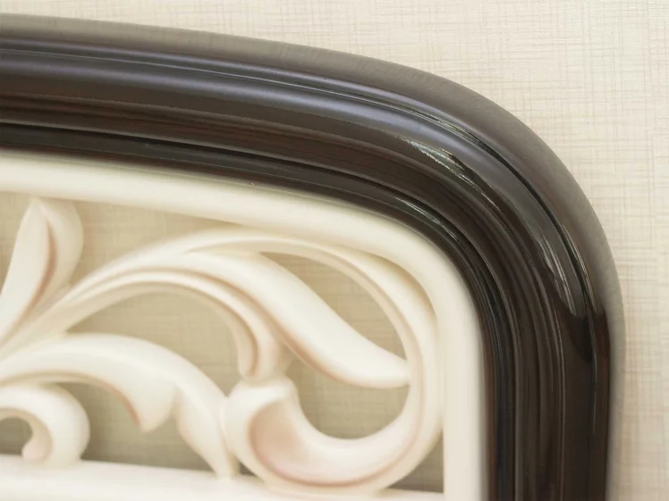 Кровать 140*200 Катрин 92.02 Дуб венге Белый песок Санчо крем_2