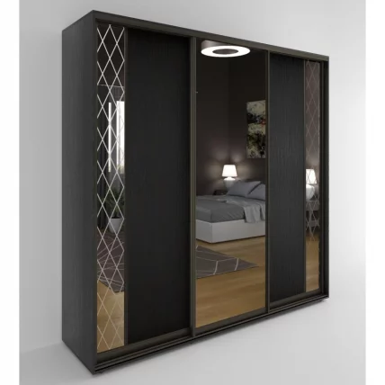 Шкаф-купе 3-х дверный Акцент-Вера ДР 1500х600 Венге_0