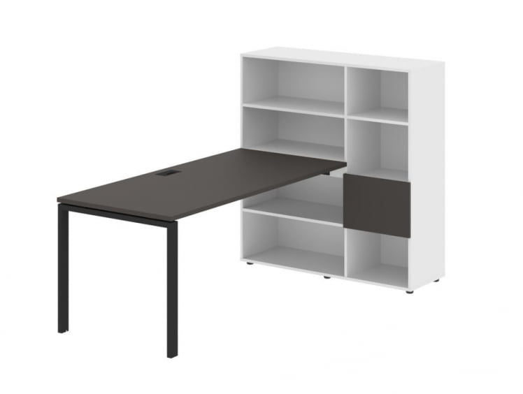 Рабочая станция EDIS EURST 1217 Мокко Черный Белый_0